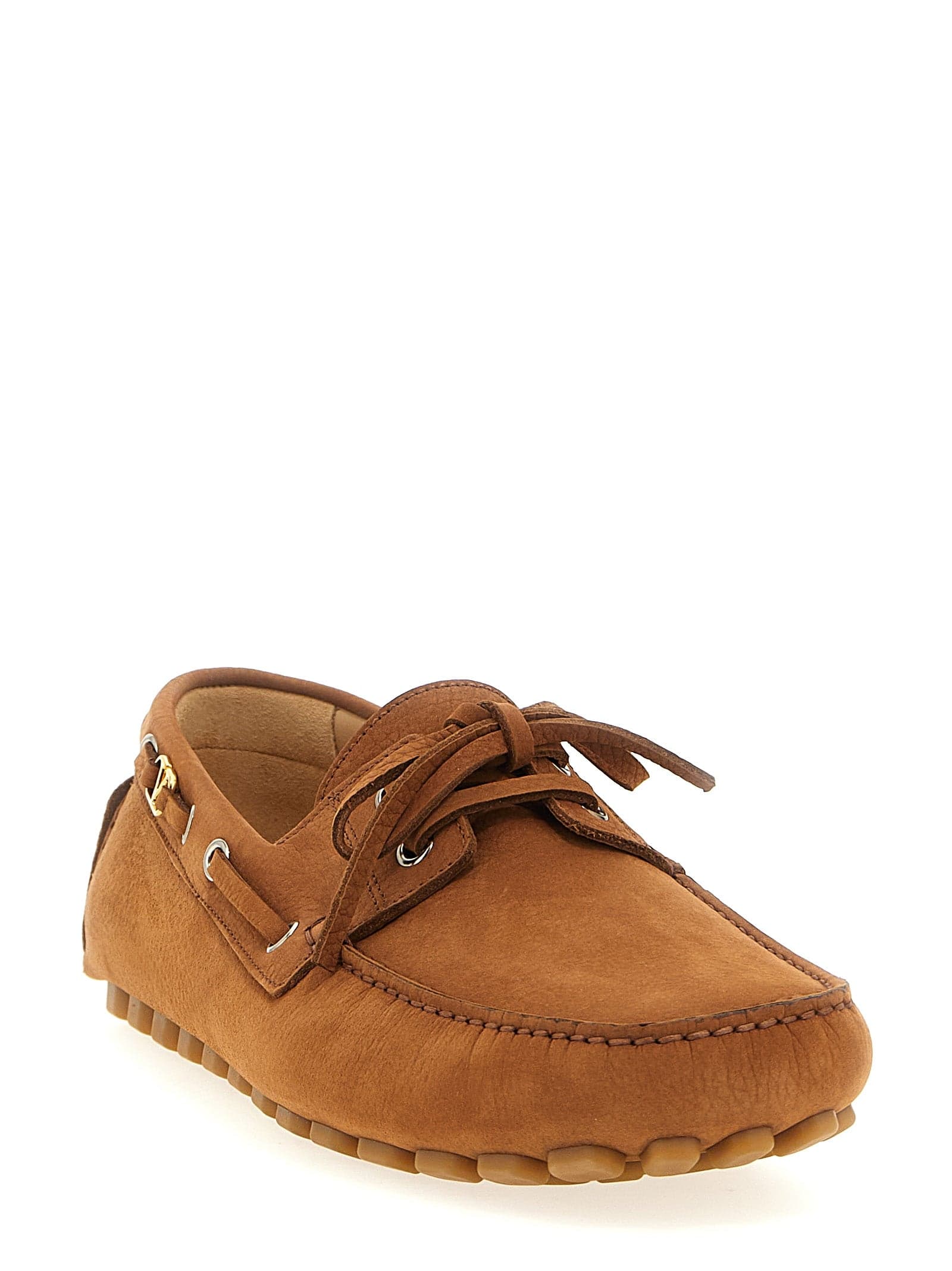 Valentino Garavani Brown Calfskin Slip-On Loafers - 2
