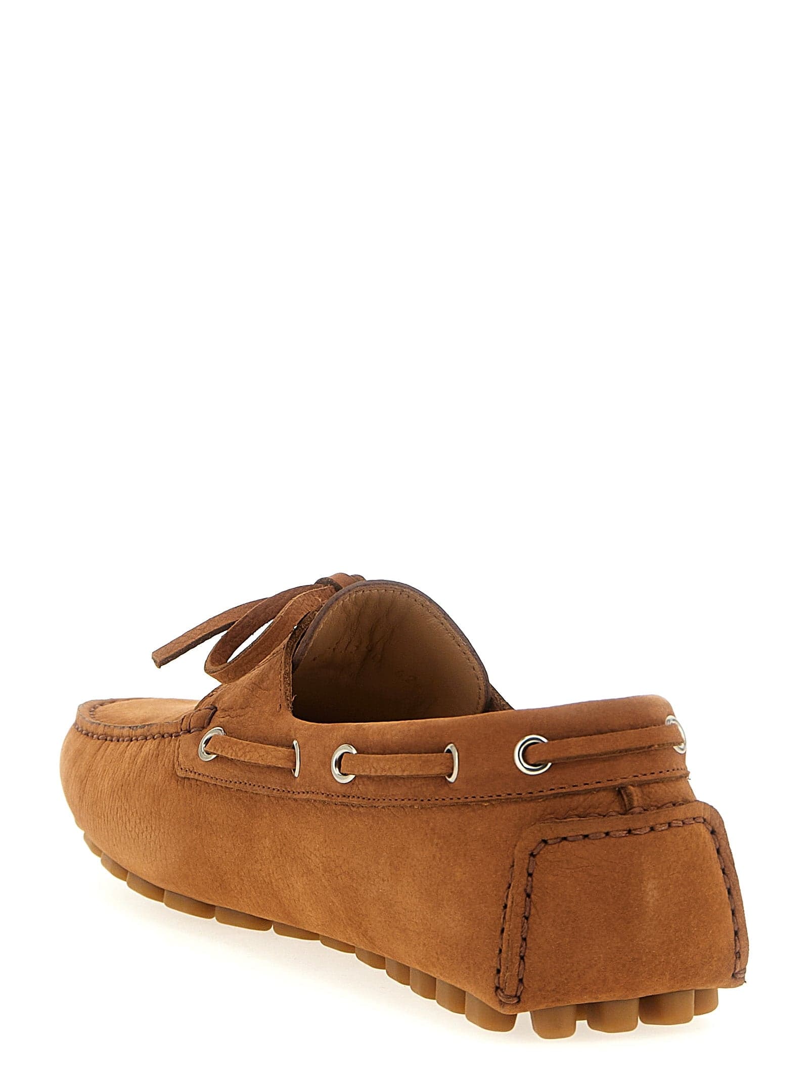 Valentino Garavani Brown Calfskin Slip-On Loafers - 3