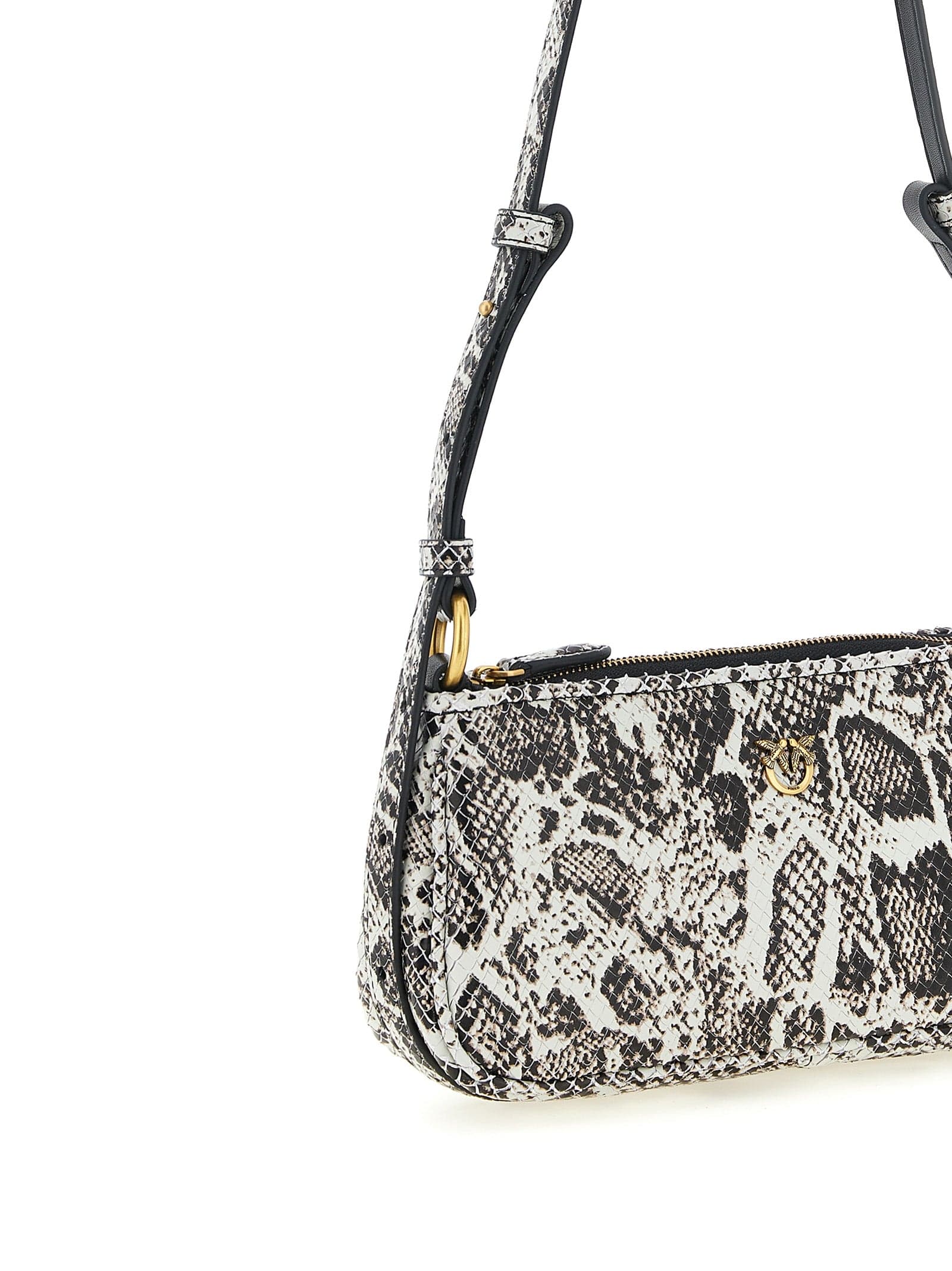 PINKO Gray Calfskin Crossbody Bag - 3