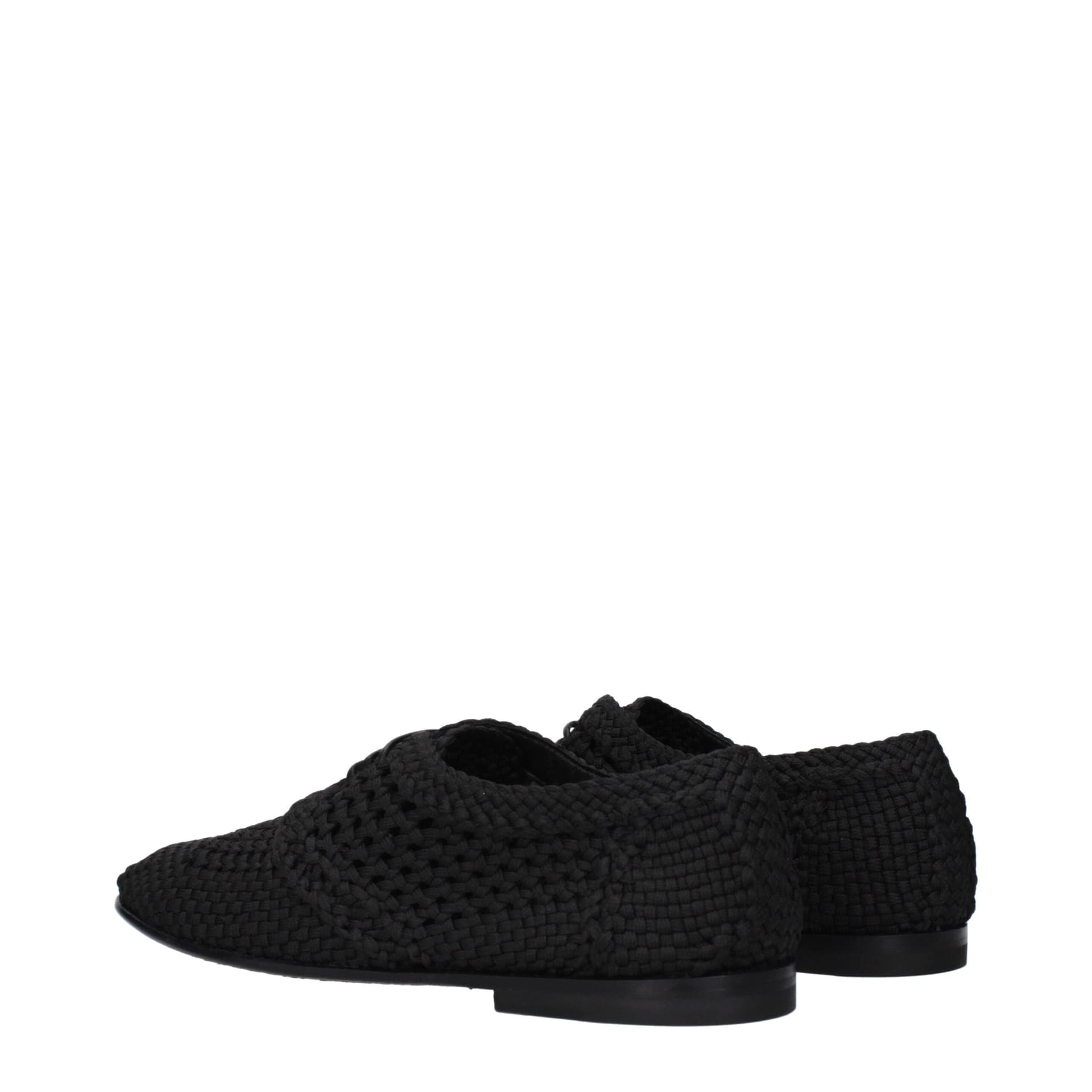 Dolce & Gabbana Black Fabric Oxfords And Derbies - 4