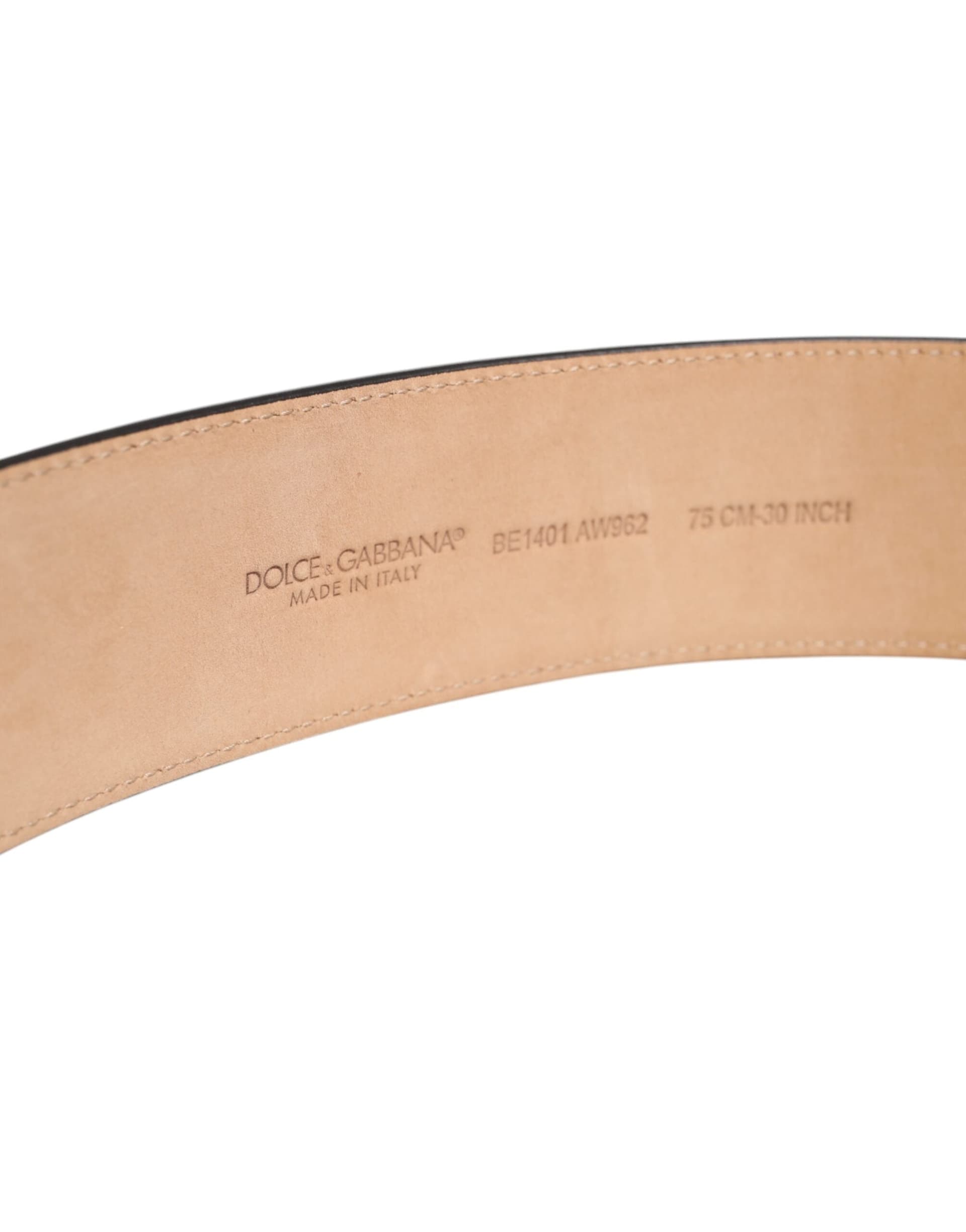 Dolce & Gabbana Brown Leather Classic Metal Oval Buckle Belt - 4