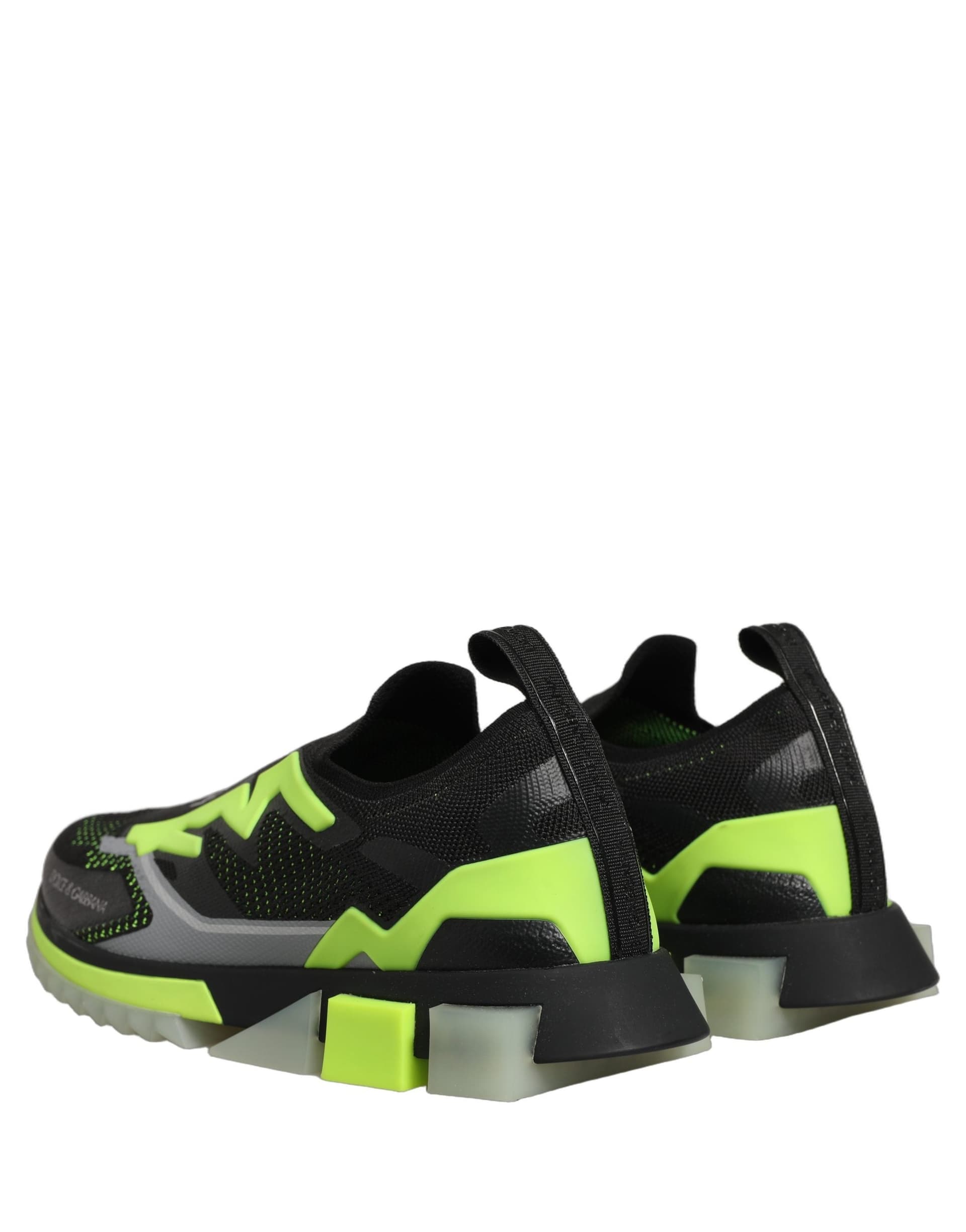Dolce & Gabbana Black Green Sorrento Low Top Sneakers Shoes - 3