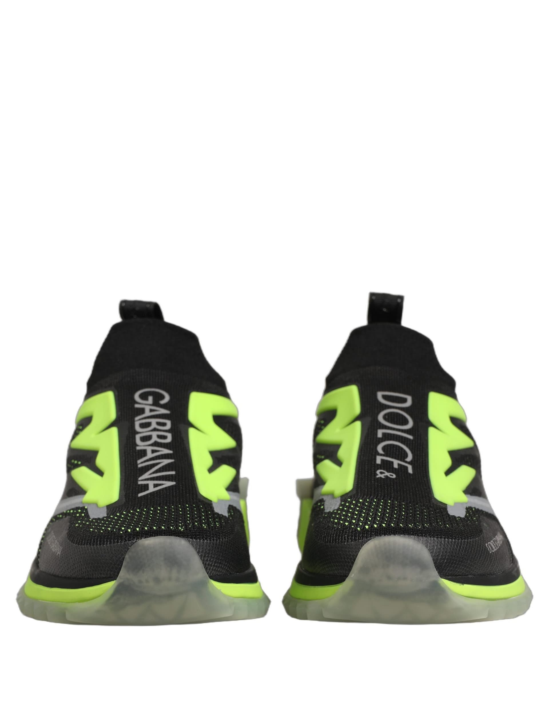 Dolce & Gabbana Black Green Sorrento Low Top Sneakers Shoes - 5