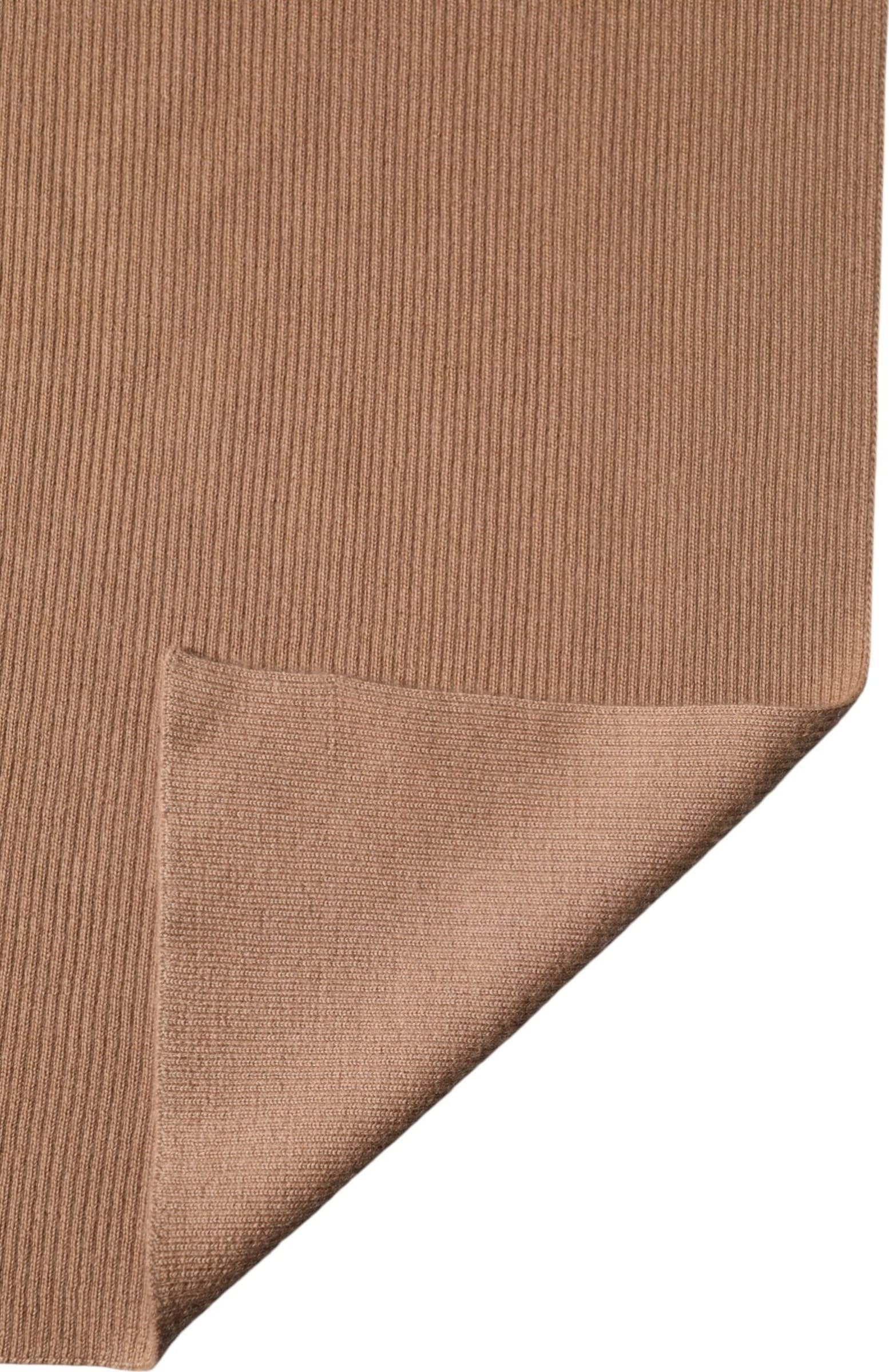 Dolce & Gabbana Brown Cashmere Knitted Neck Wrap Shawl Scarf - 2
