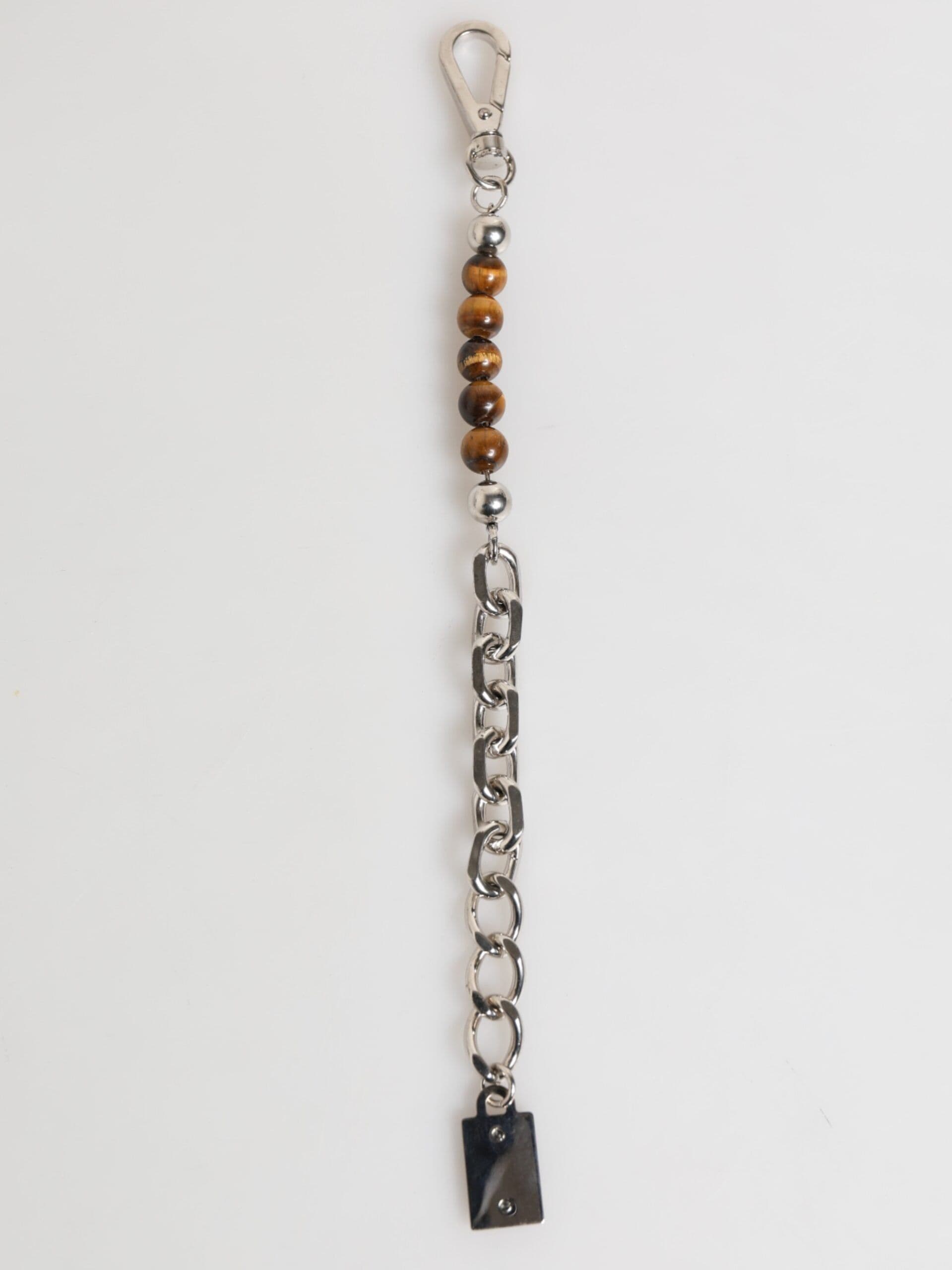 Dolce & Gabbana Silver Chain Brass Beaded Lobster Clasp Logo Men Bracelet - 7