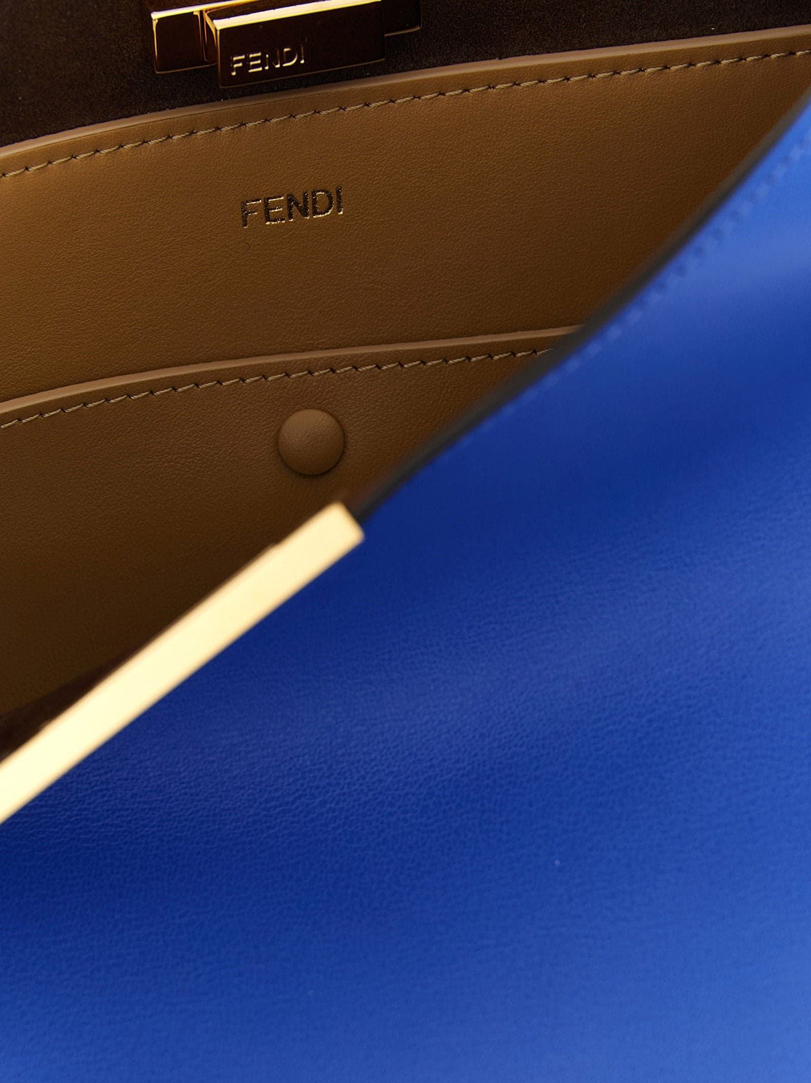 Fendi Blue Calfskin Handbag - 5