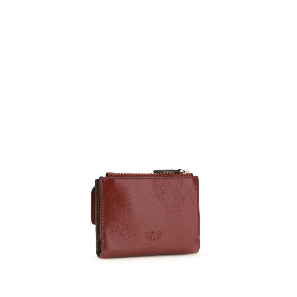 PINKO Bordeaux Calf Leather Bos Taurus Wallet - 2