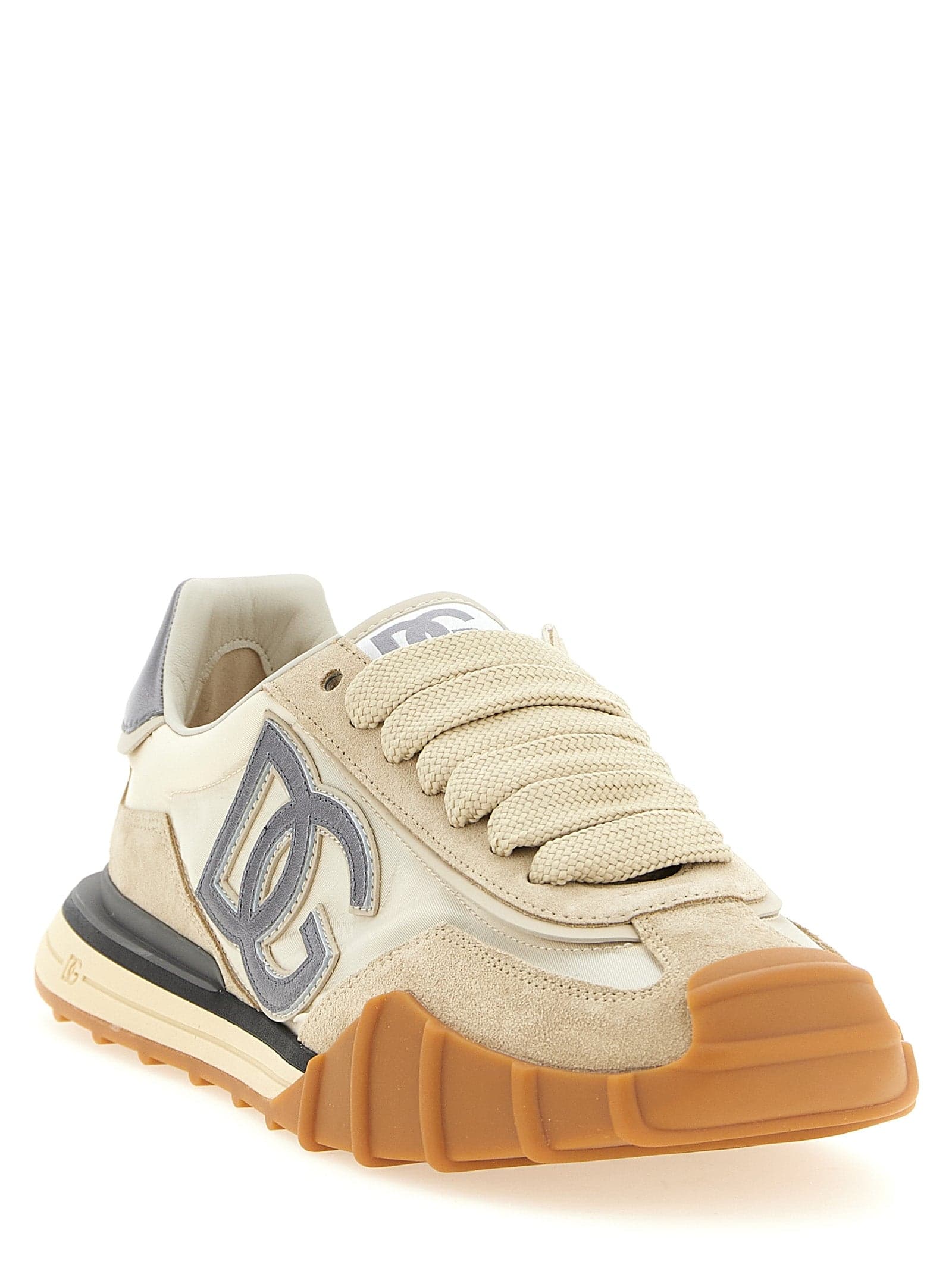 Dolce & Gabbana Silver Calfskin Athletic Sneakers - 2