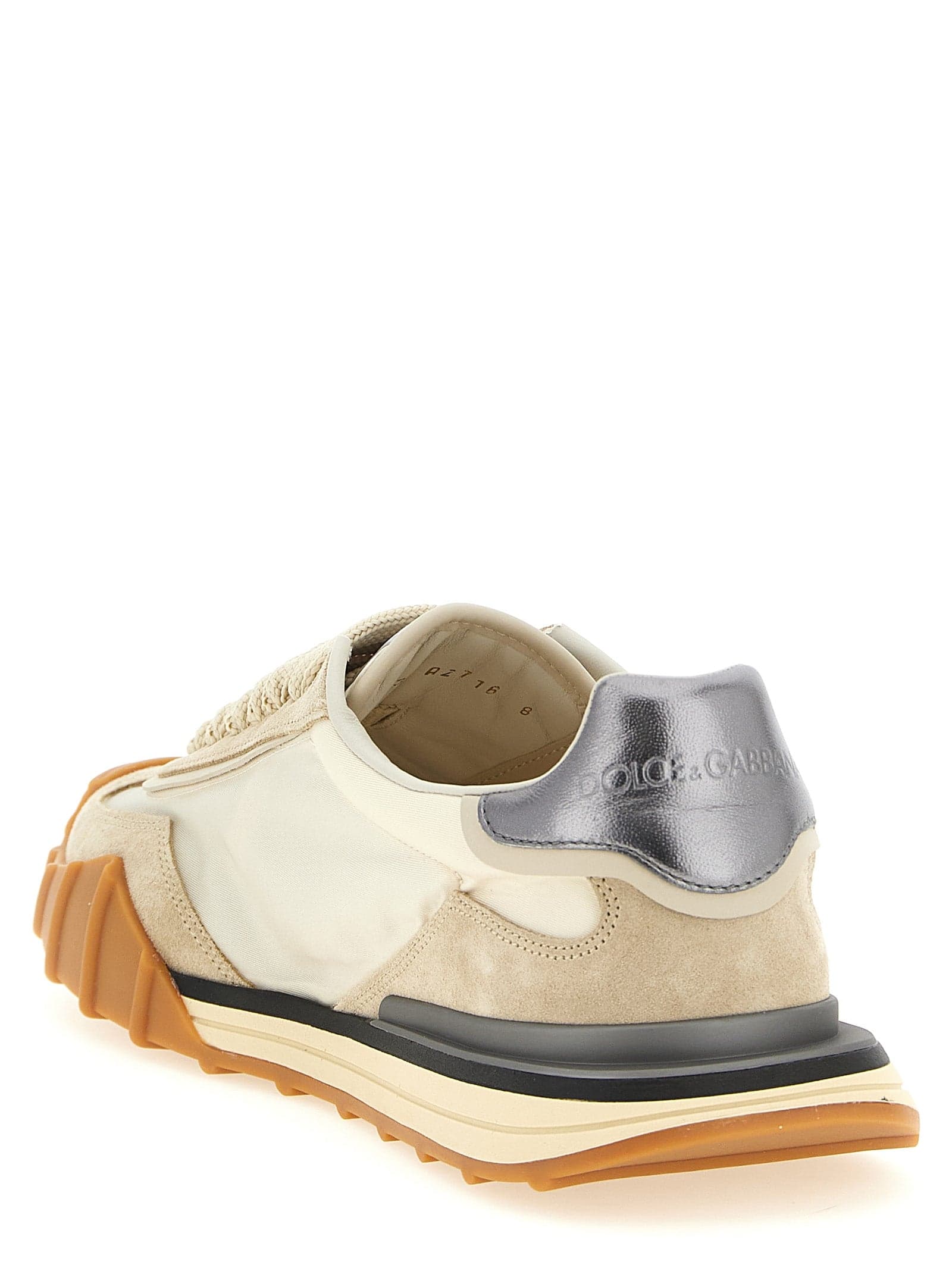 Dolce & Gabbana Silver Calfskin Athletic Sneakers - 3
