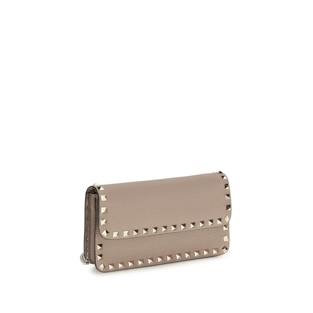 Valentino Garavani Beige Calf Leather Bos Taurus Wallet - 2