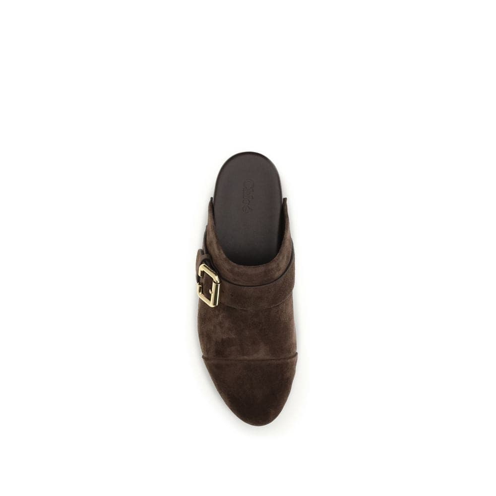 Chloé Brown Calf Leather Bos Taurus Clogs - 4