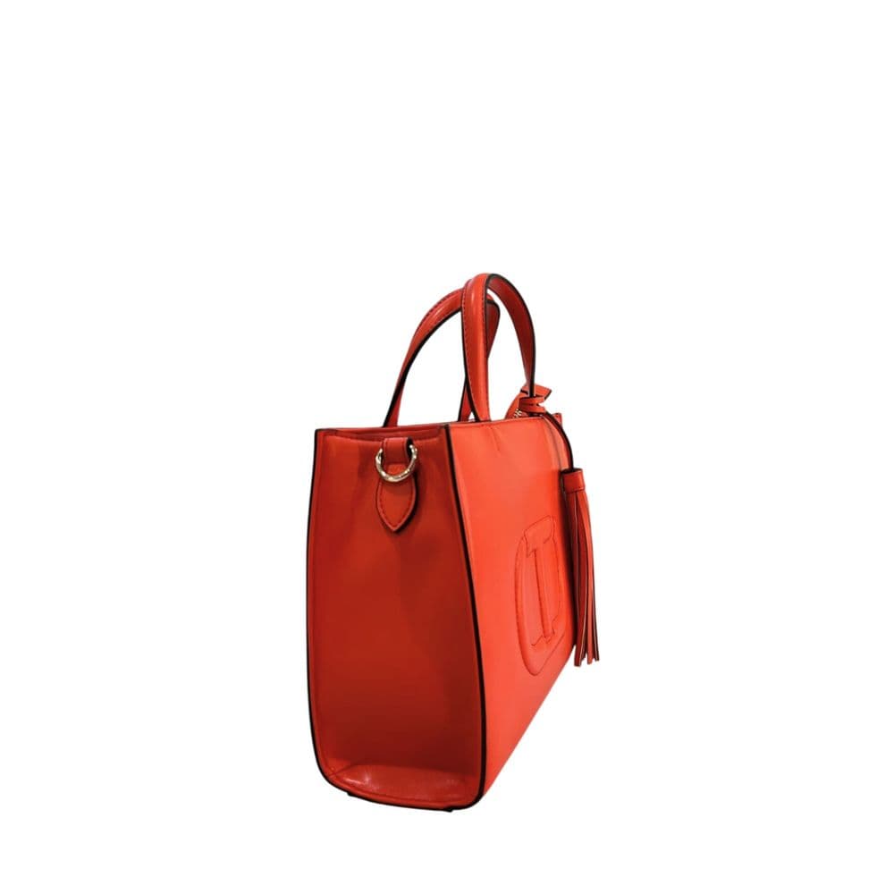 Twinset Orange Faux Leather Women Handbag - 2