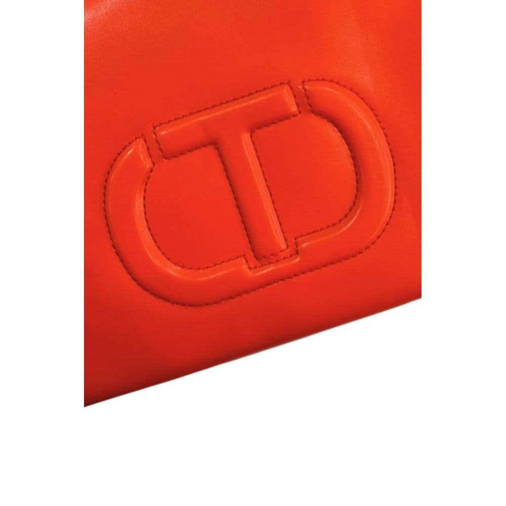 Twinset Orange Faux Leather Women Handbag - 5