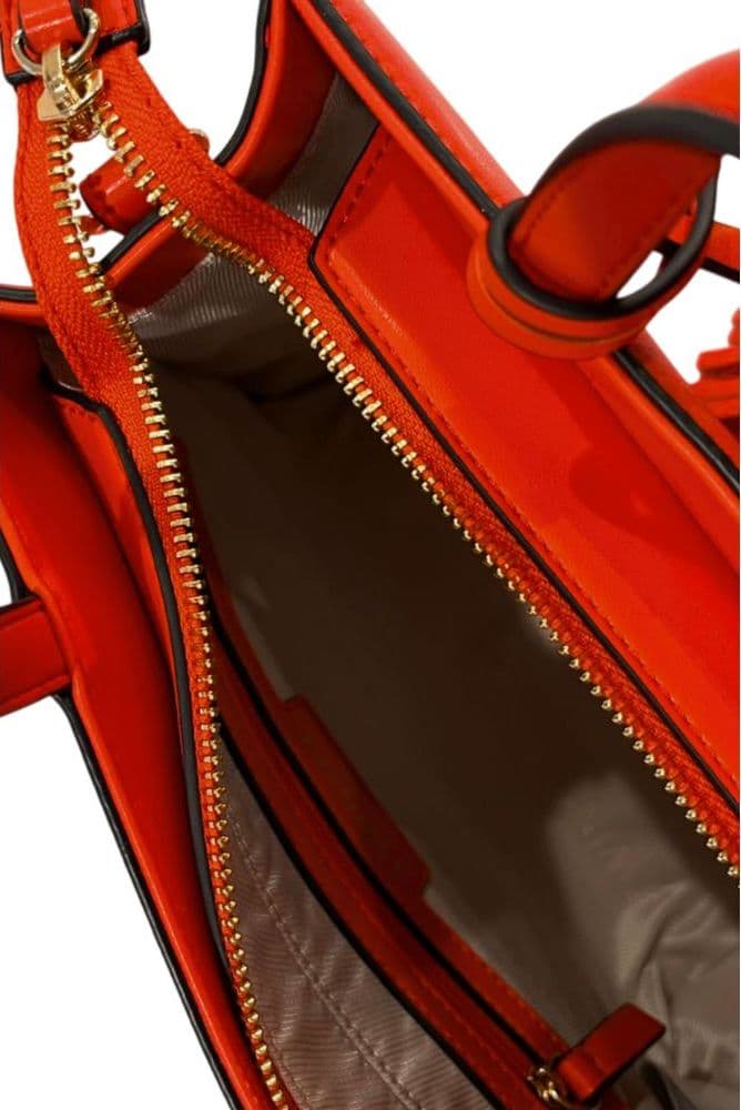 Twinset Orange Faux Leather Women Handbag - 6