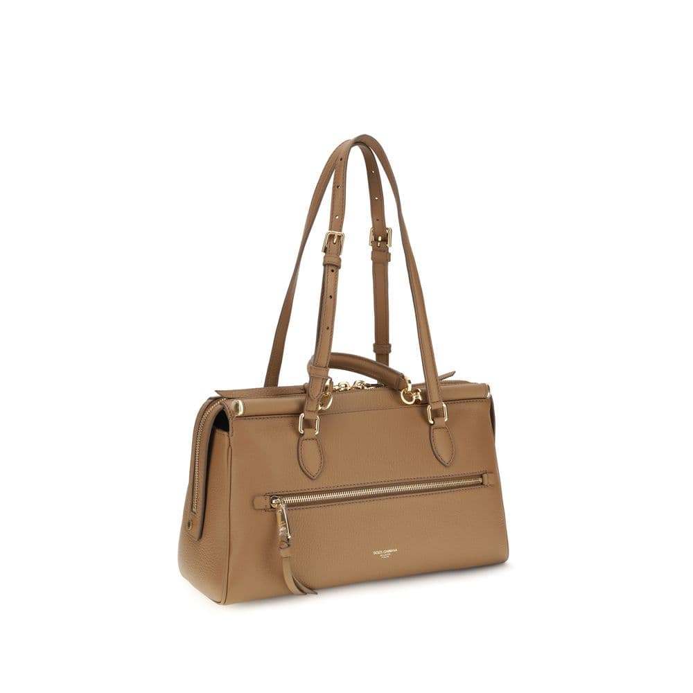 Dolce & Gabbana Beige Calf Leather Bos Taurus Shoulder Bag - 3