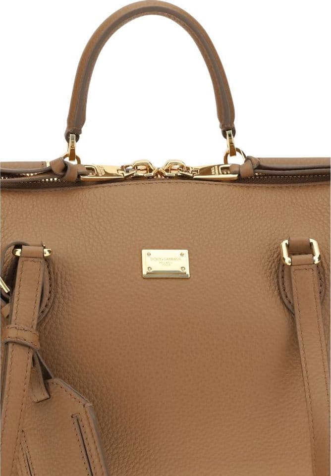 Dolce & Gabbana Beige Calf Leather Bos Taurus Shoulder Bag - 4