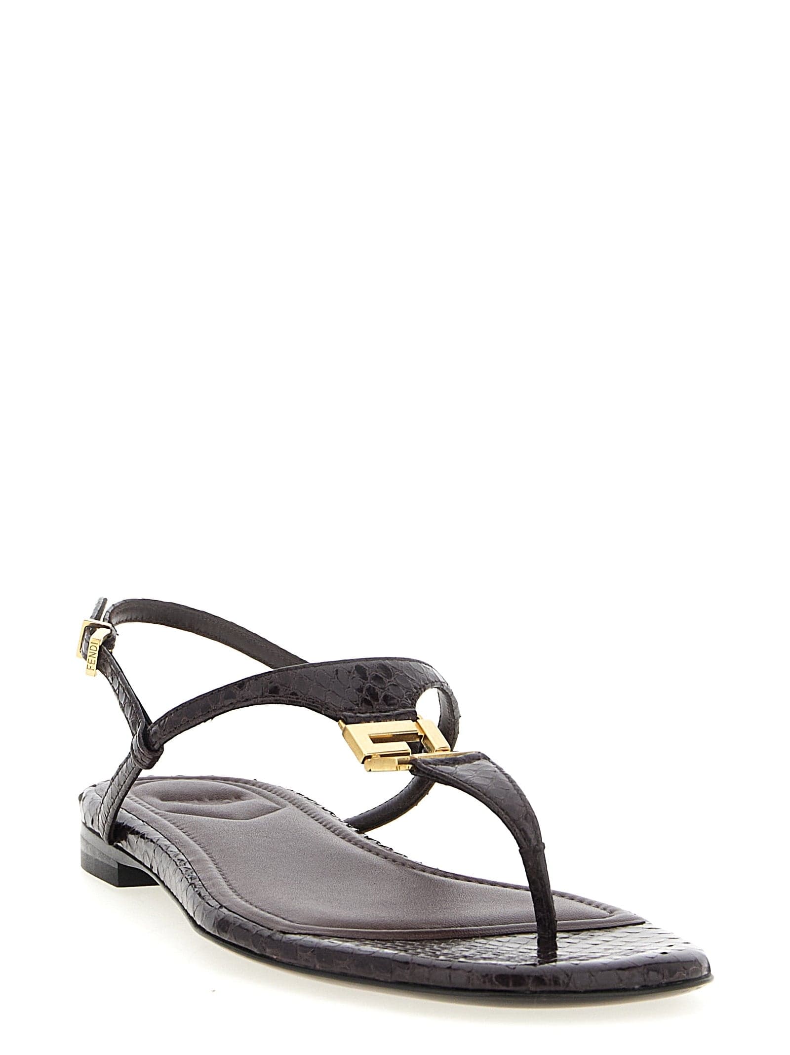 Fendi Purple Elastane Flat Sandals - 2