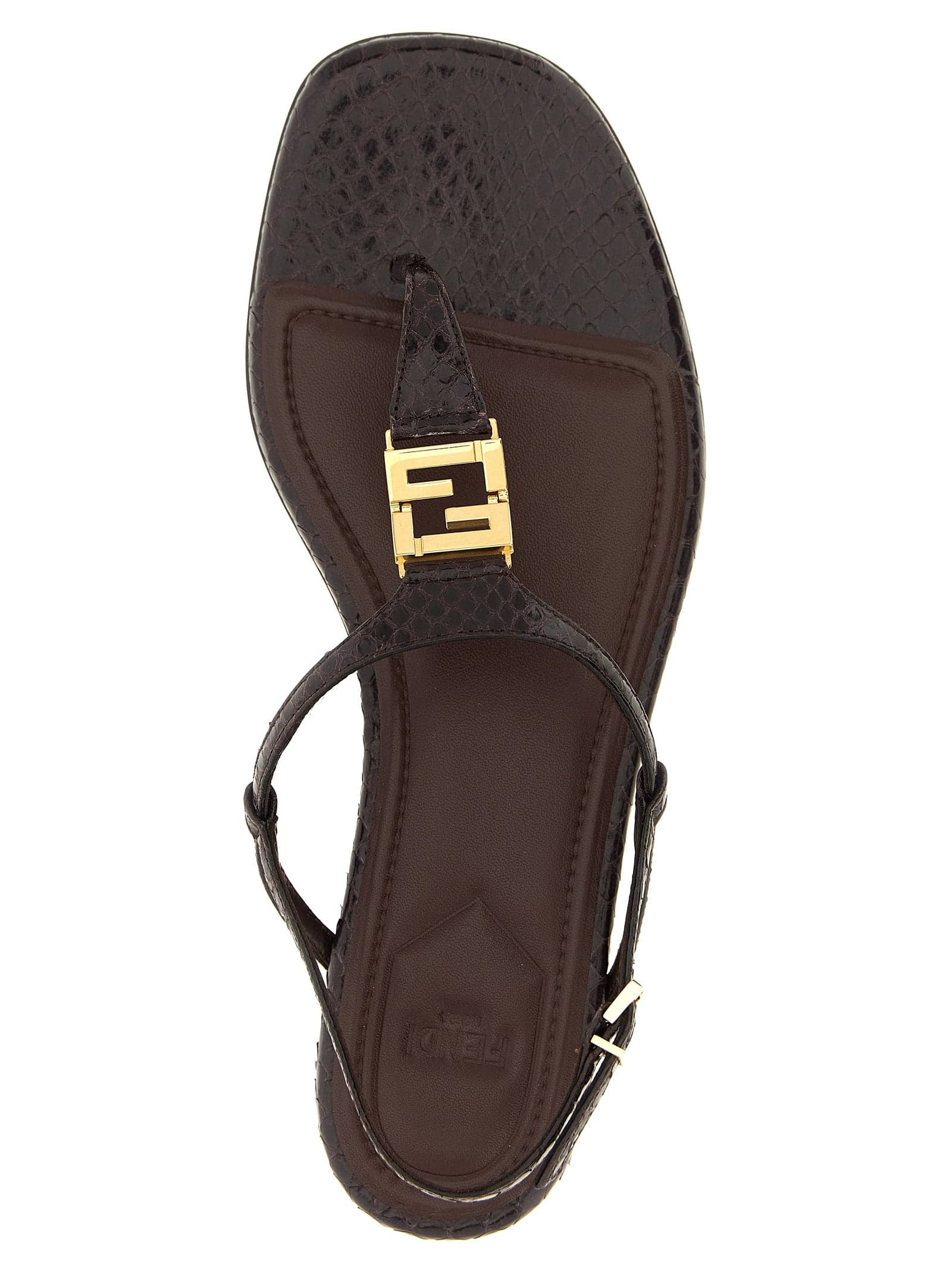 Fendi Purple Elastane Flat Sandals - 4