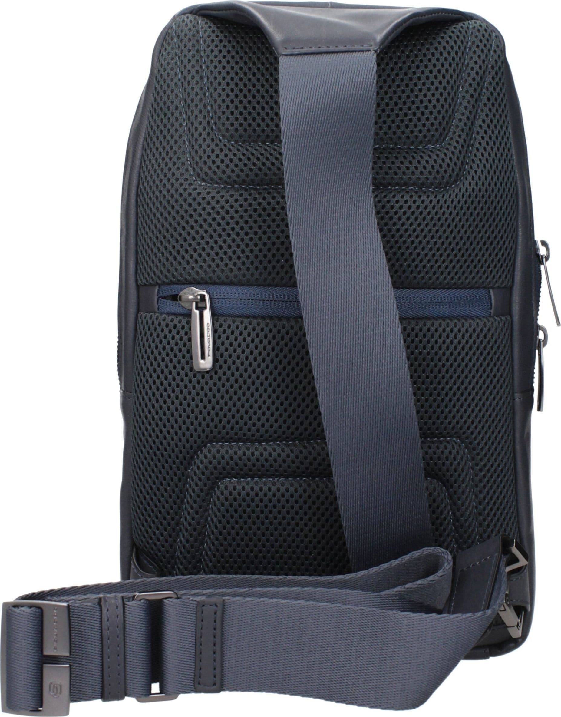 Piquadro Blue Leather Crossbody Bag - 3