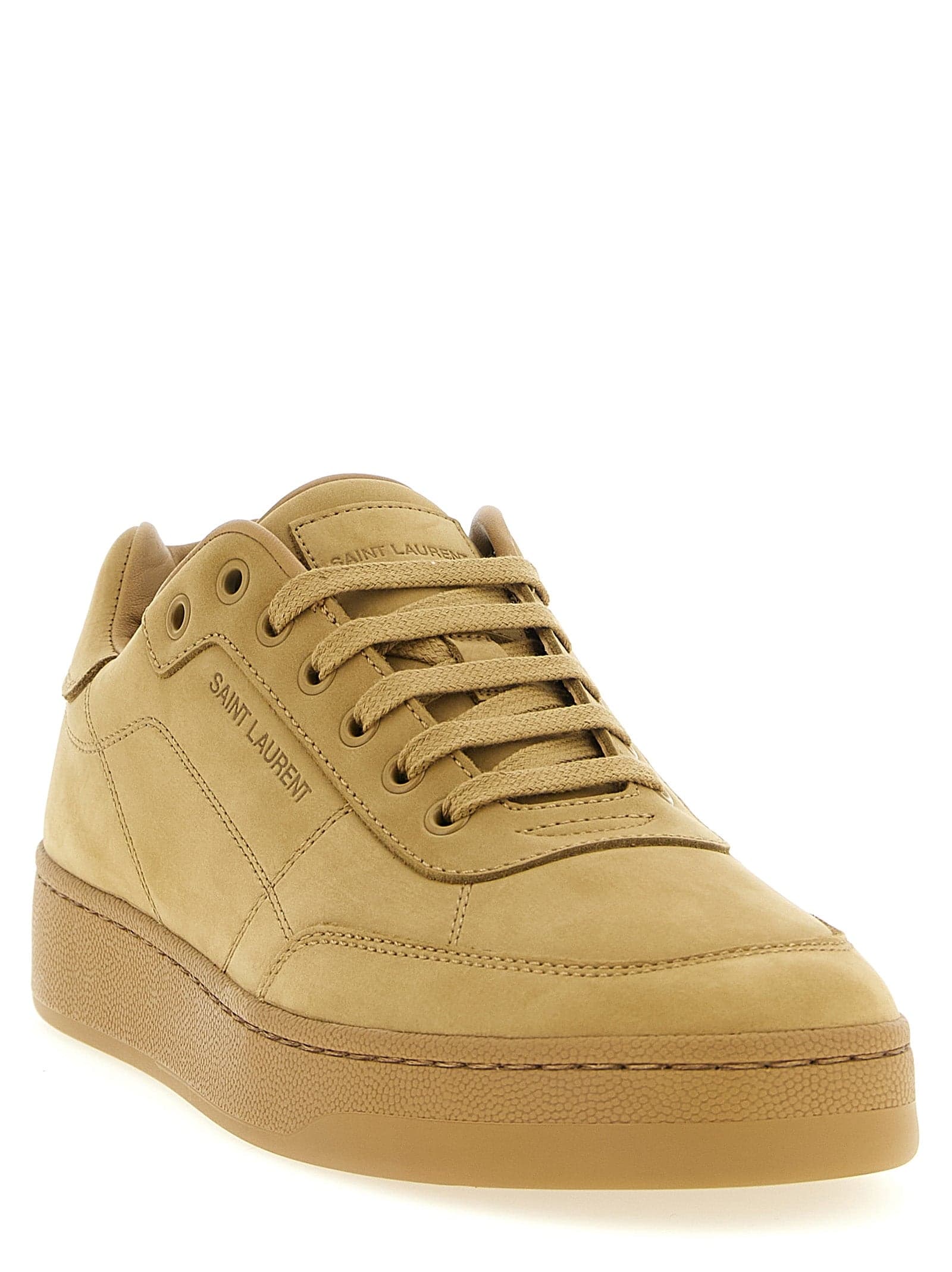 Saint Laurent Beige Calfskin Sneakers - 2