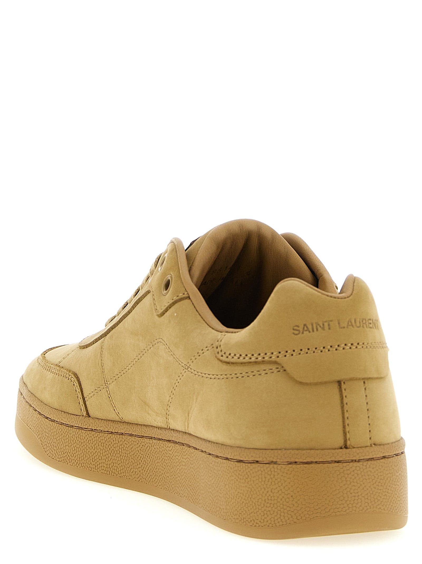Saint Laurent Beige Calfskin Sneakers - 3