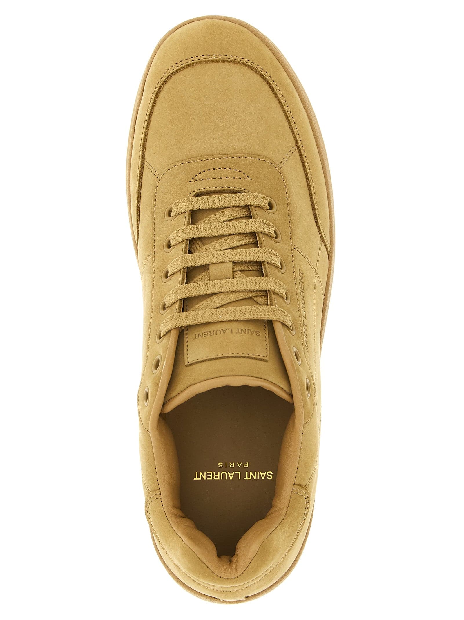 Saint Laurent Beige Calfskin Sneakers - 4
