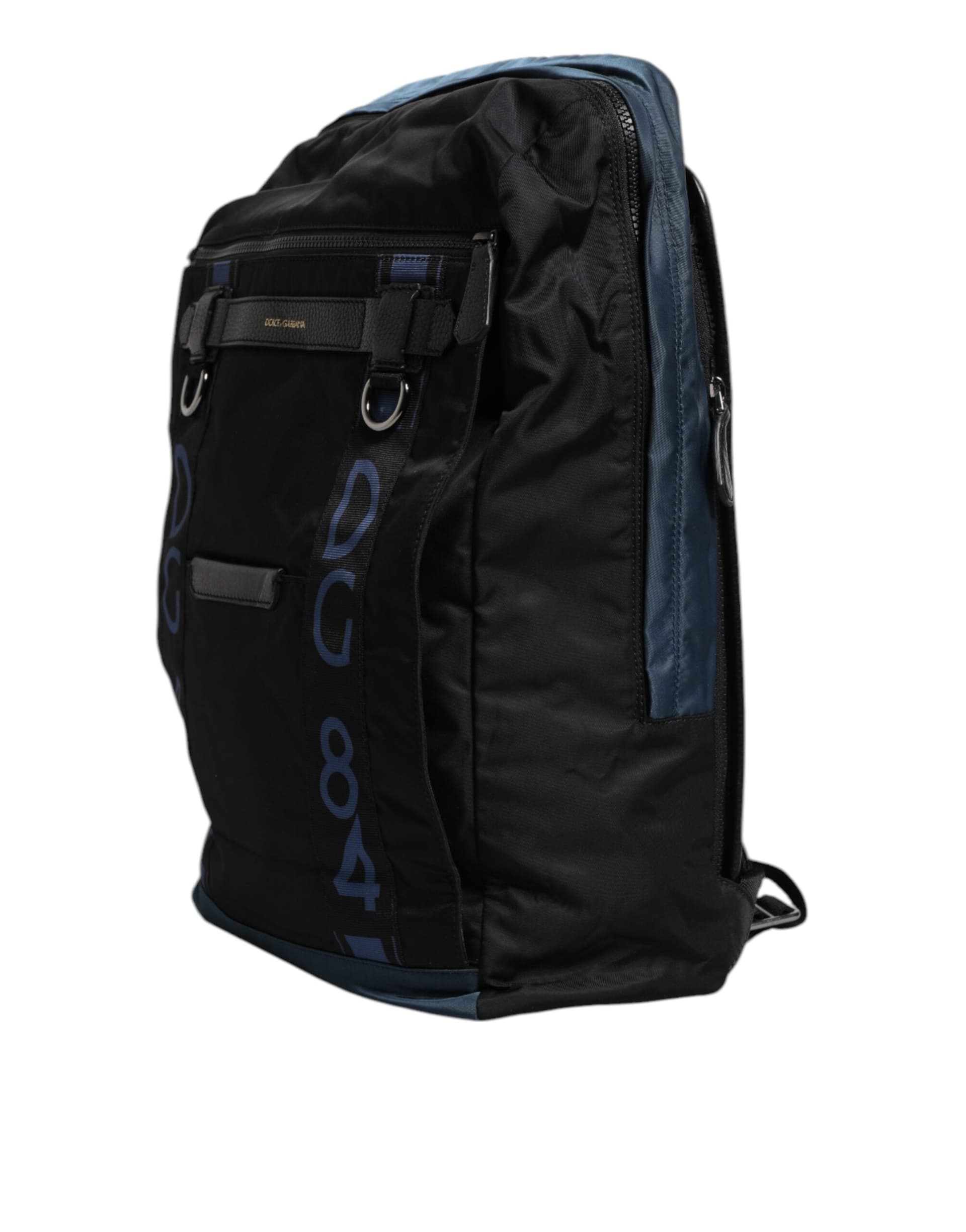 Dolce & Gabbana Black Nylon DG Logo School Backpack Bag - 3