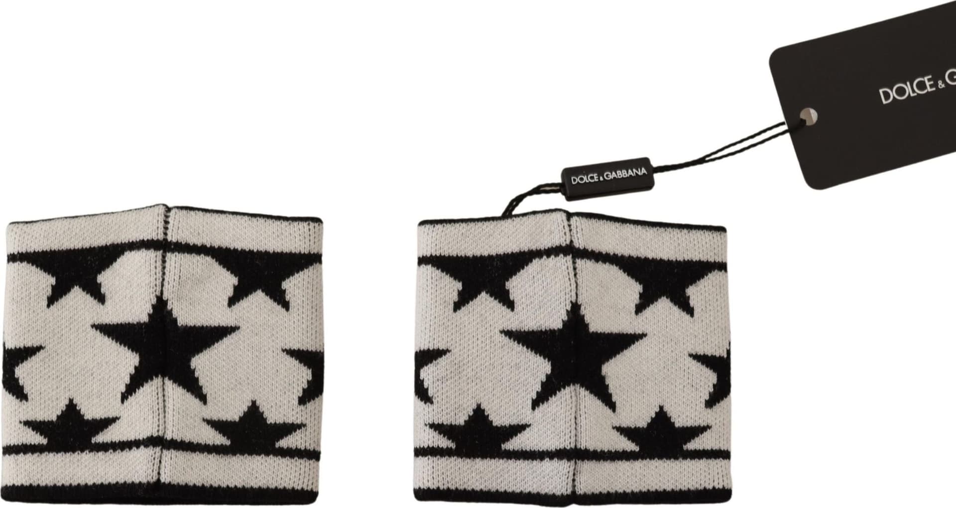 Dolce & Gabbana White Black Wool Logo #DGMILLENNIALS Wristband - 3