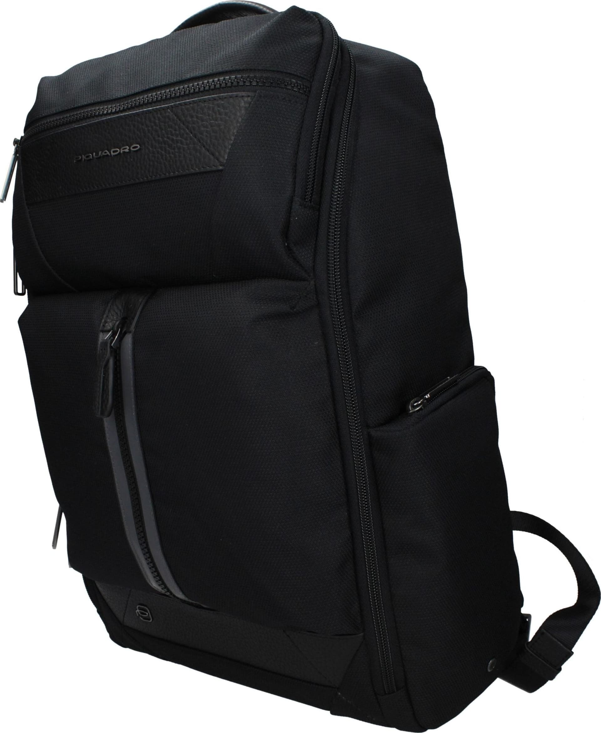 Piquadro Black Fabric Backpack - 2