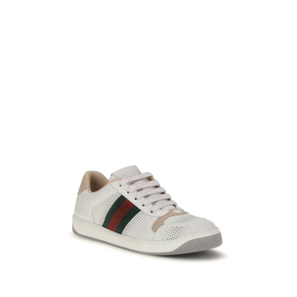 Gucci White Calf Leather Bos Taurus Athletic Sneakers - 2
