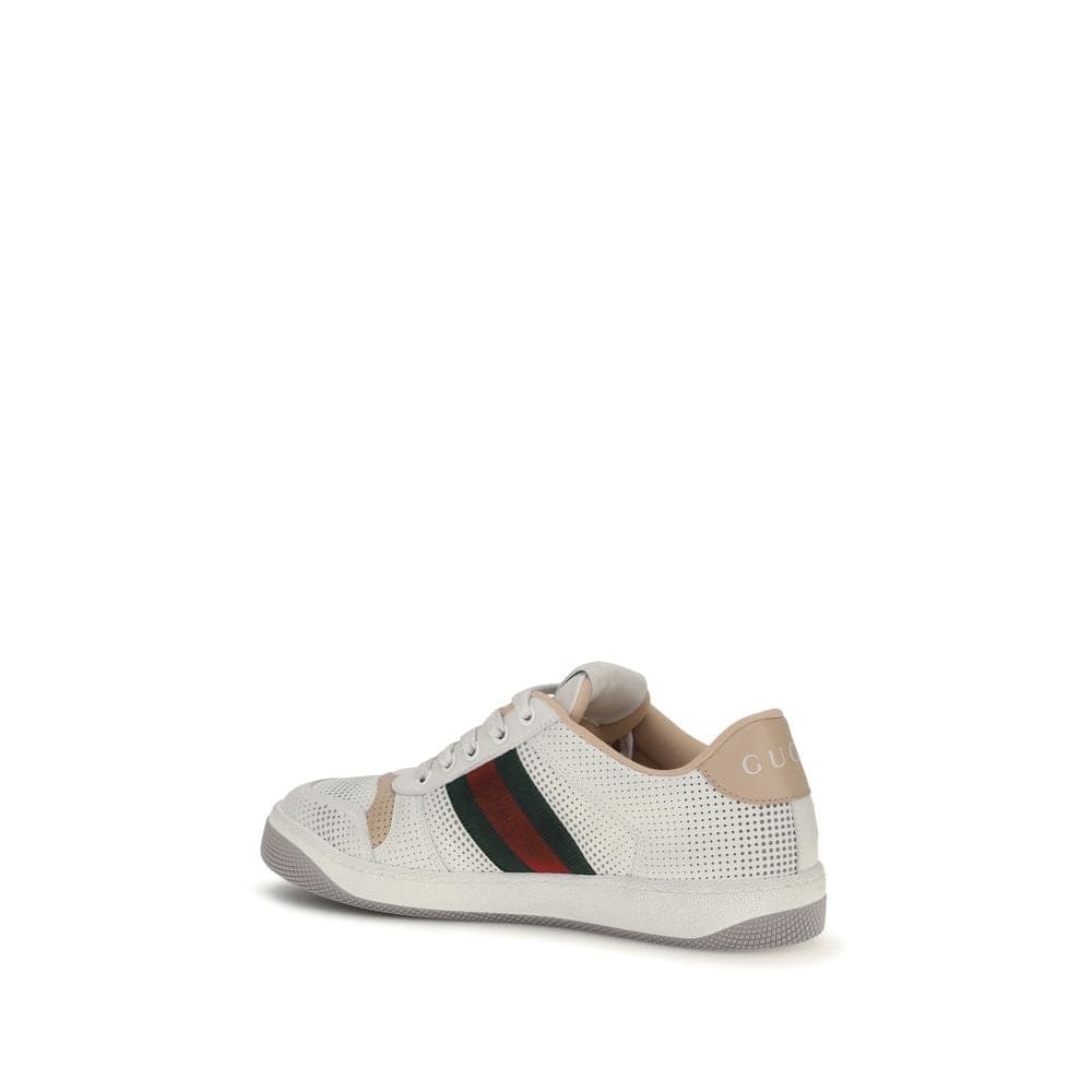 Gucci White Calf Leather Bos Taurus Athletic Sneakers - 3