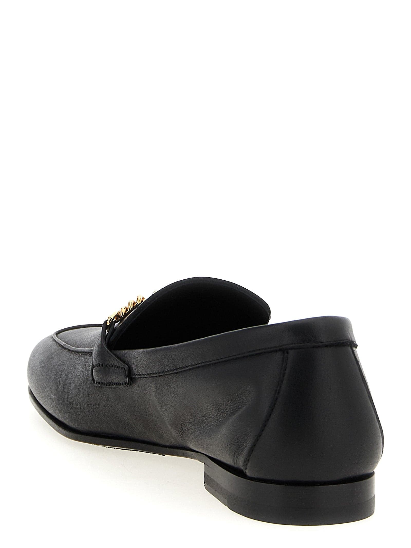 Versace Black Calfskin Slip-On Loafers - 3