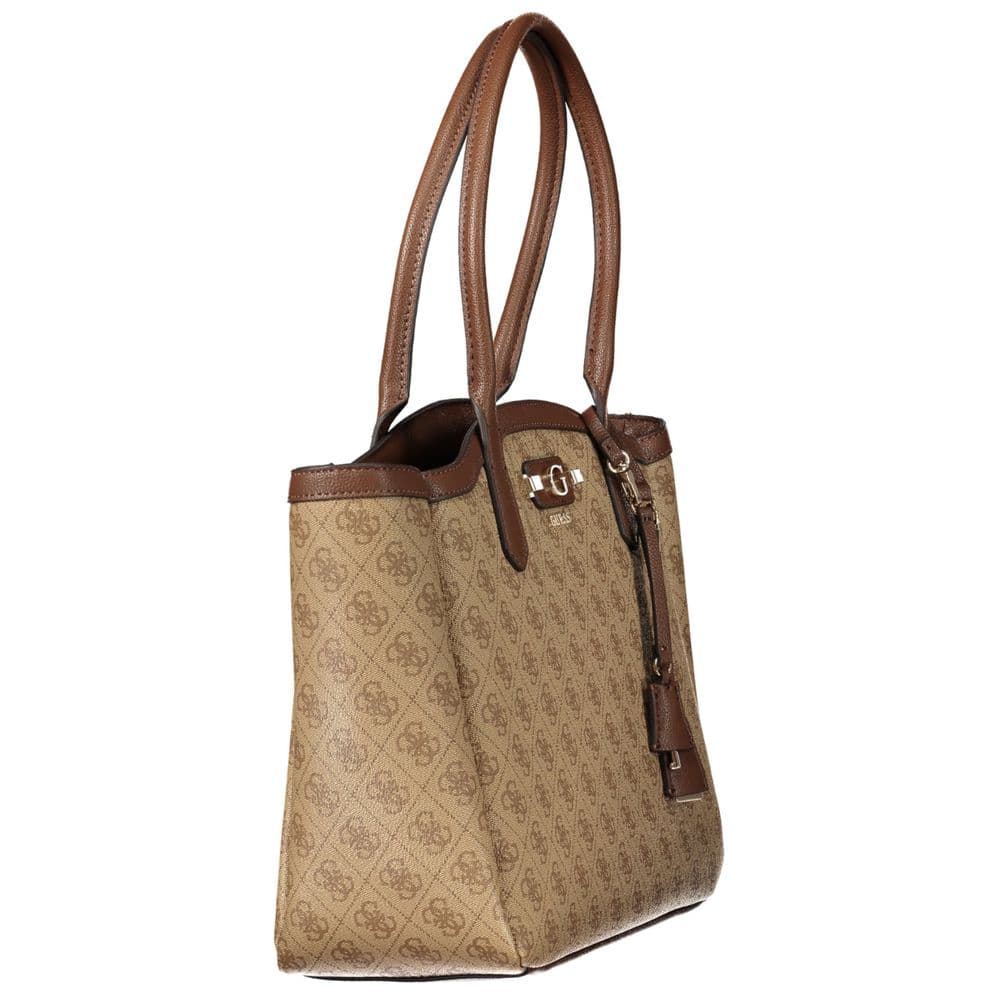 Guess Jeans Beige Polyurethane Womens Bag - 3