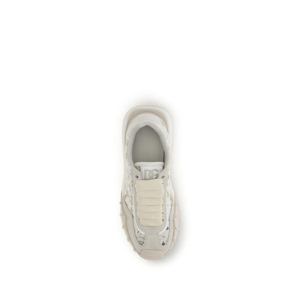 Dolce & Gabbana Beige Calf Leather Bos Taurus Sneakers - 4