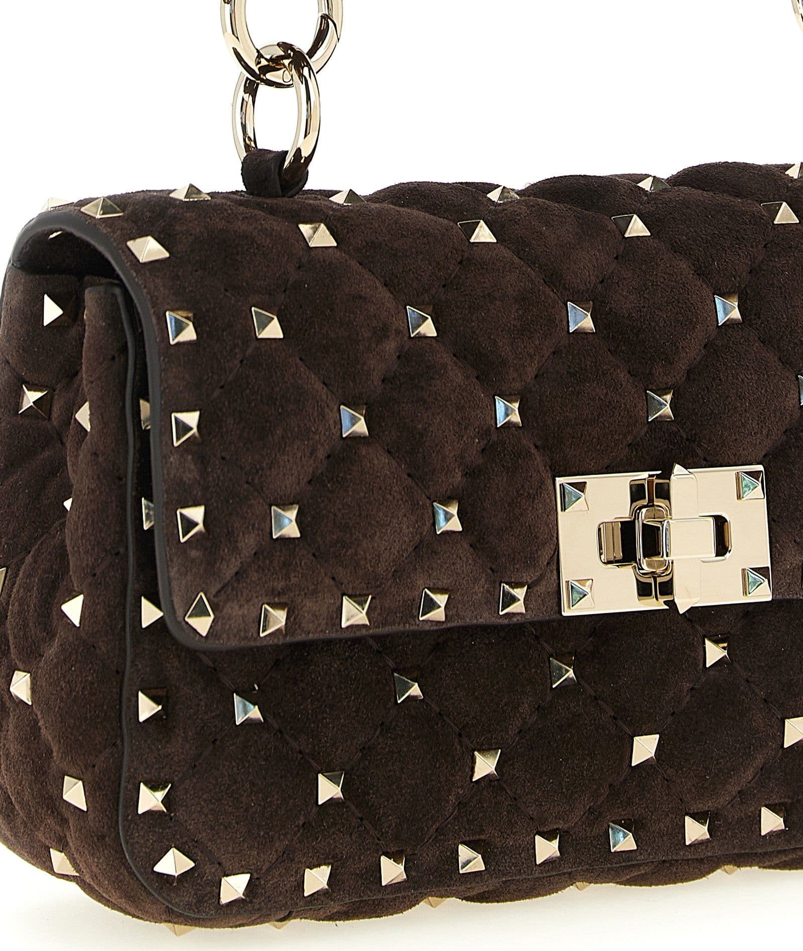 Valentino Garavani Brown Calfskin Shoulder Bag - 3