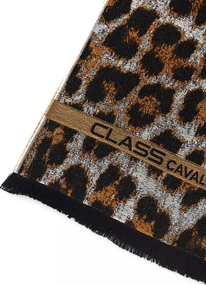 Cavalli Class Brown Wool Men Scarf - 2