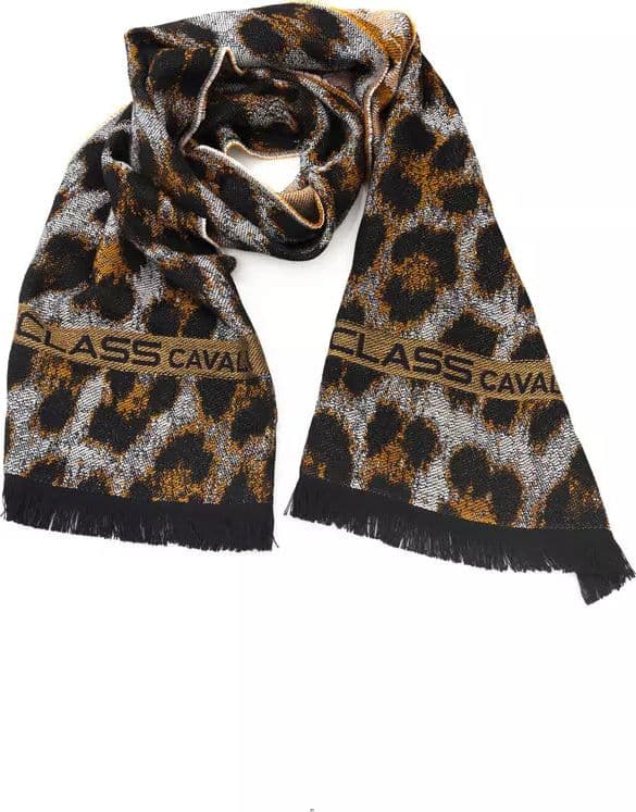 Cavalli Class Brown Wool Men Scarf - 3