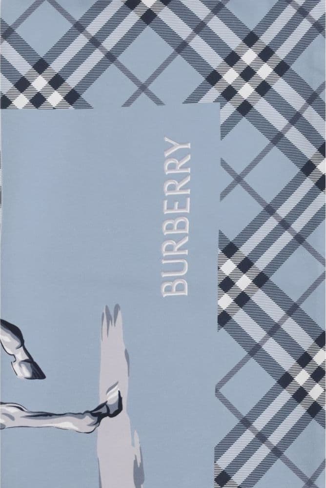 Burberry Blue Silk Scarf - 3