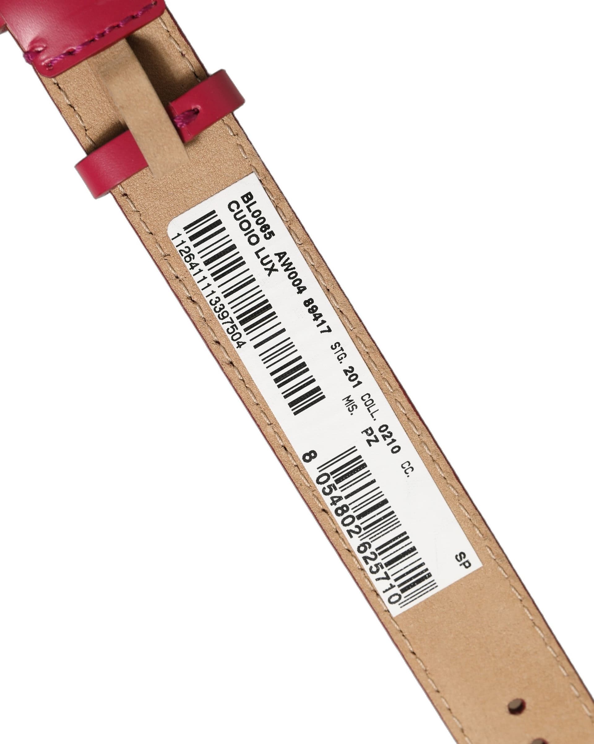 Dolce & Gabbana Red Calfskin Leather Gold Buckle Belt Strap Bracelet - 5
