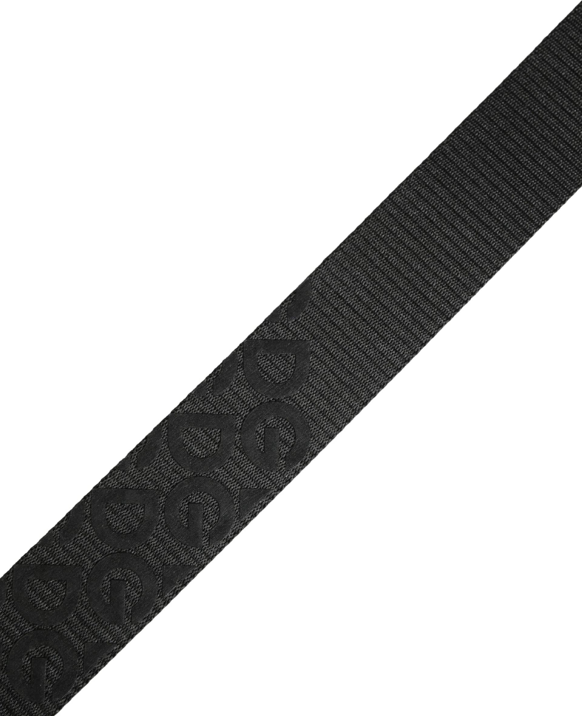 Dolce & Gabbana Black Logo Monogram Silver Metal Buckle Belt - 6