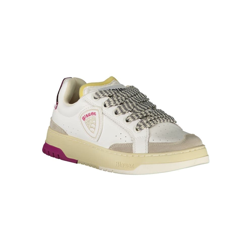 Blauer White Polyurethane Women Sneaker - 2