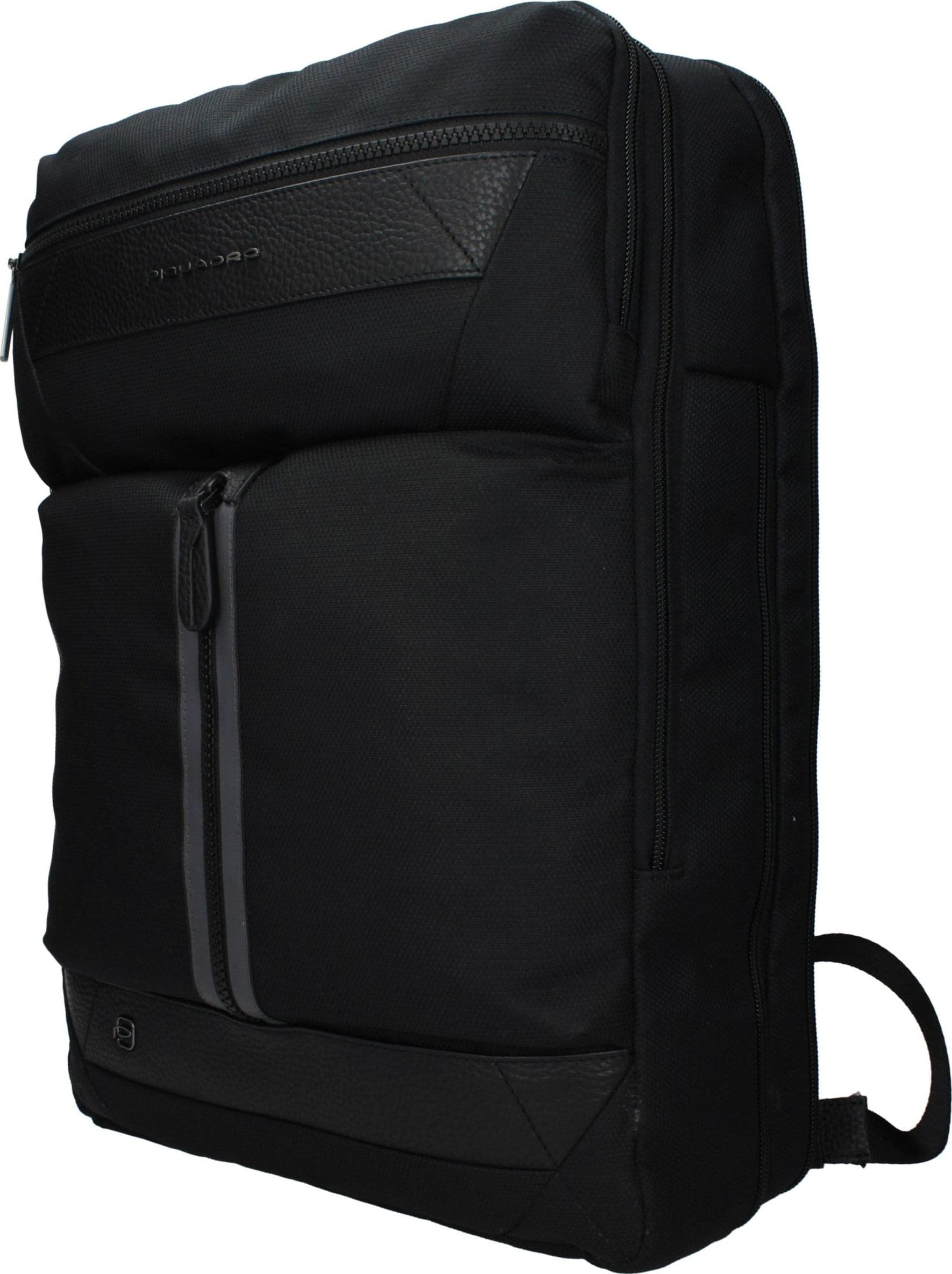 Piquadro Black Fabric Backpack - 2
