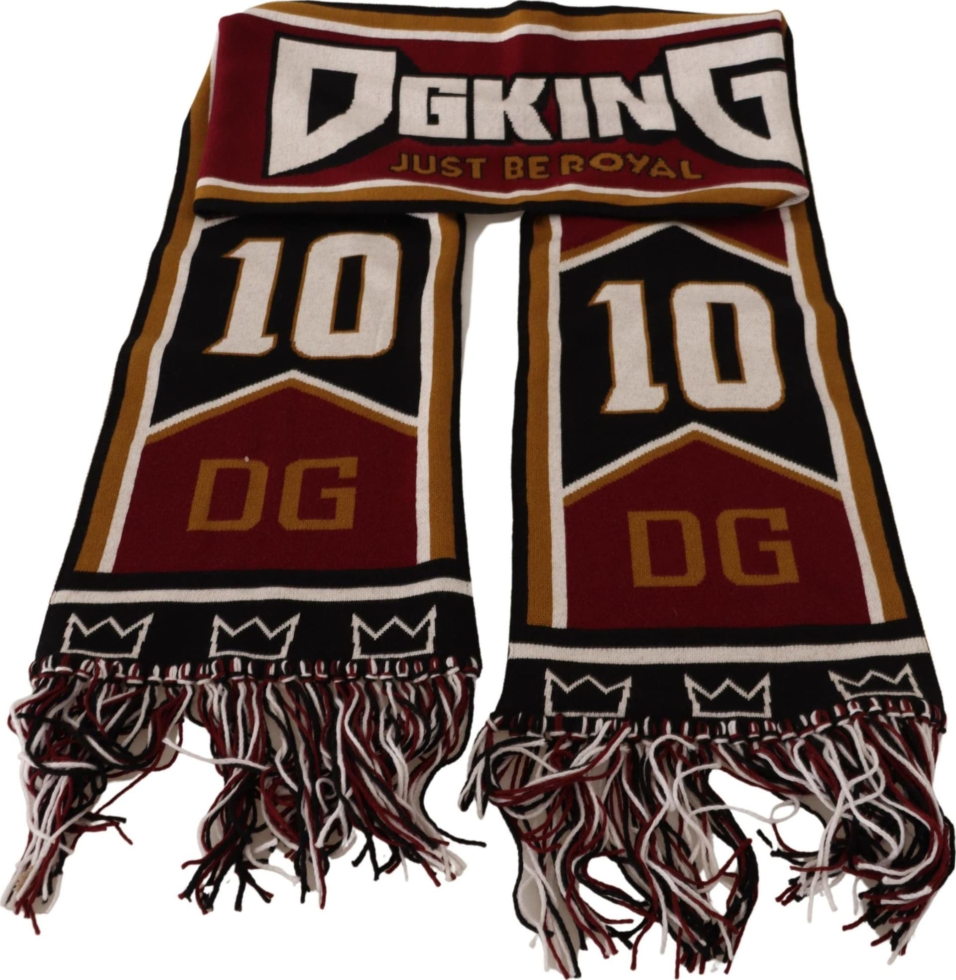 Dolce & Gabbana Multicolor Wool Knit DG King Shawl Wrap Scarf - 2