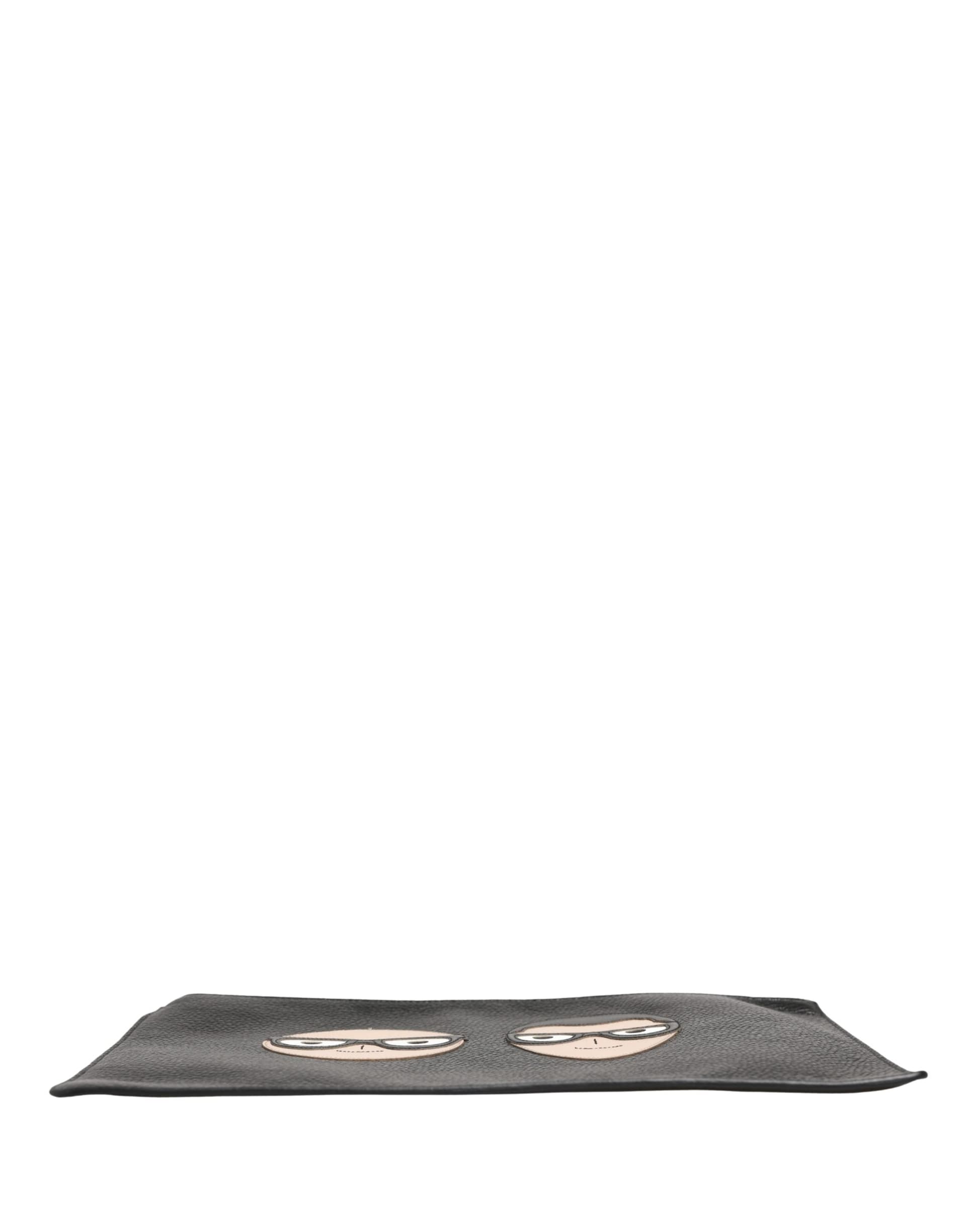 Dolce & Gabbana Black #DGFamily Embellished Leather Clutch Borse Bag - 5