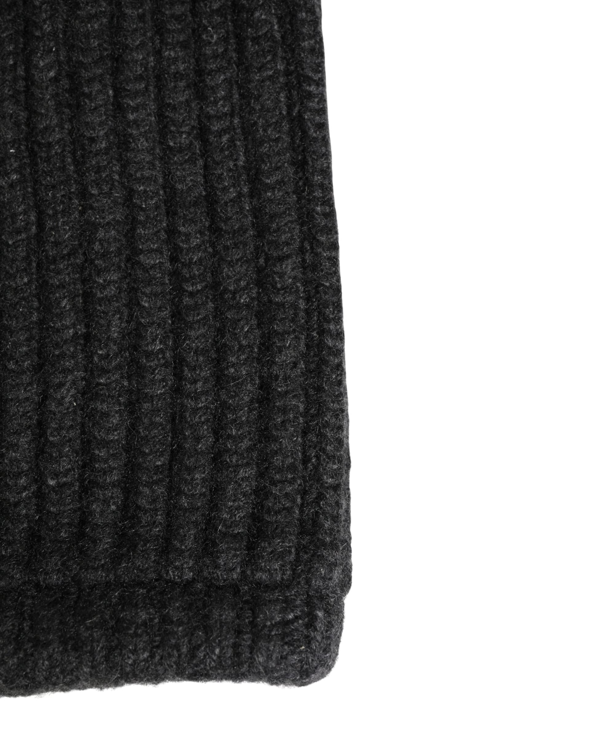 Dolce & Gabbana Black Cashmere Knitted Men Winter Neck Warmer Hat - 4