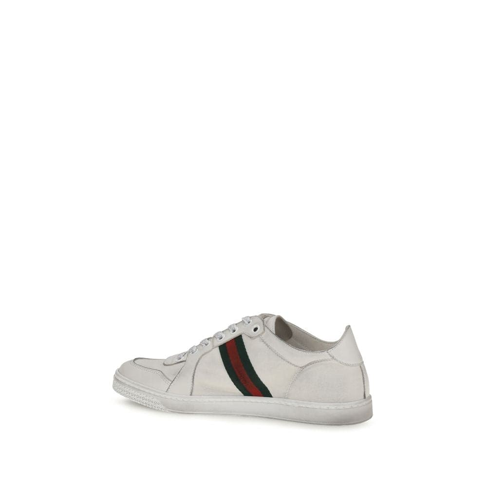 Gucci White Calf Leather Bos Taurus Athletic Sneakers - 3