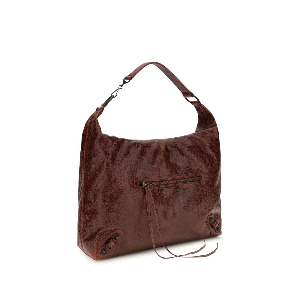 Balenciaga Bordeaux Lamb Ovis Aries Aries Shoulder Bag - 2