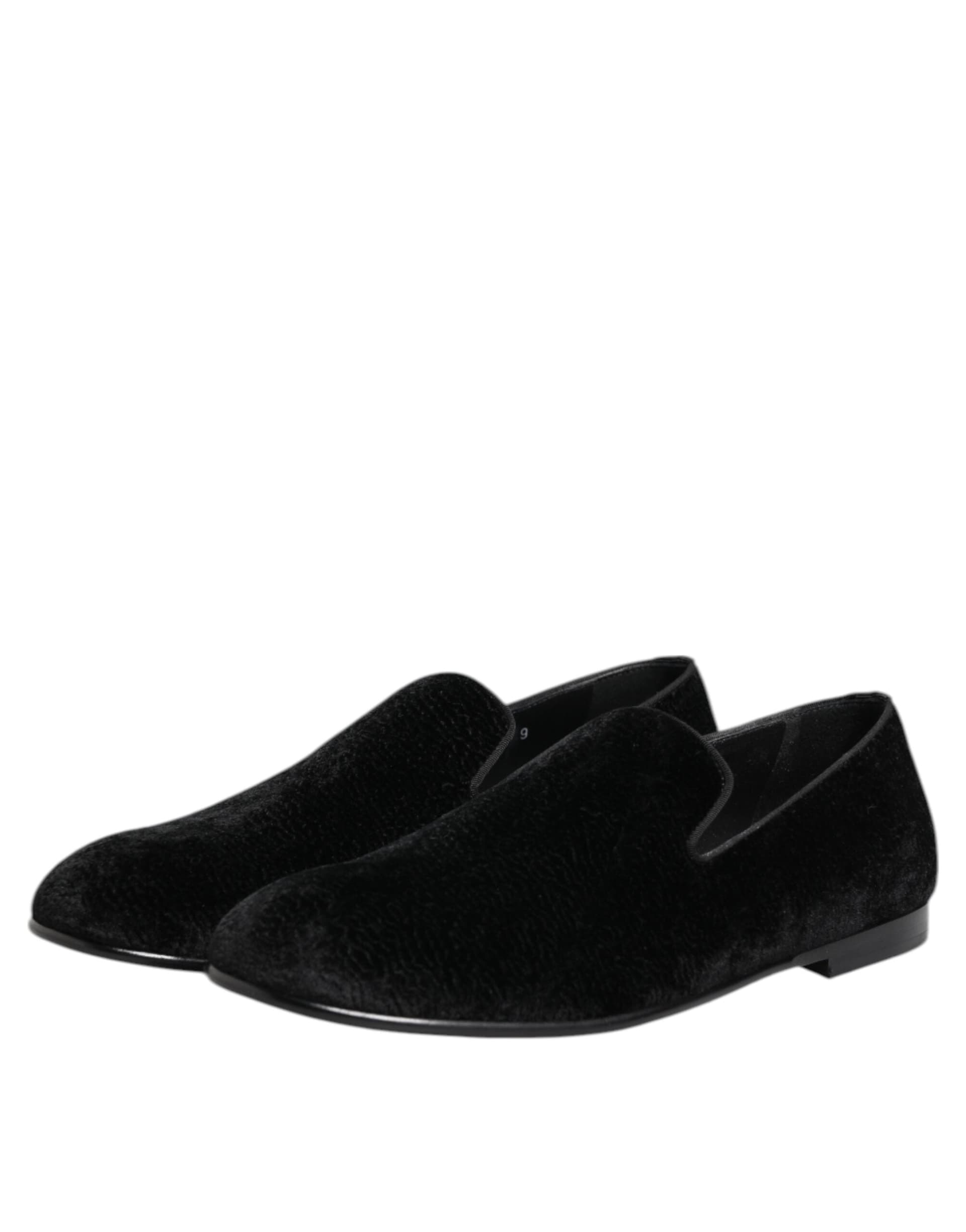 Dolce & Gabbana Black Jacquard Loafers Formal Men Dress Shoes - 3