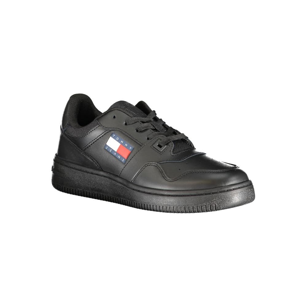 Tommy Hilfiger Black Leather Women Sneaker - 2