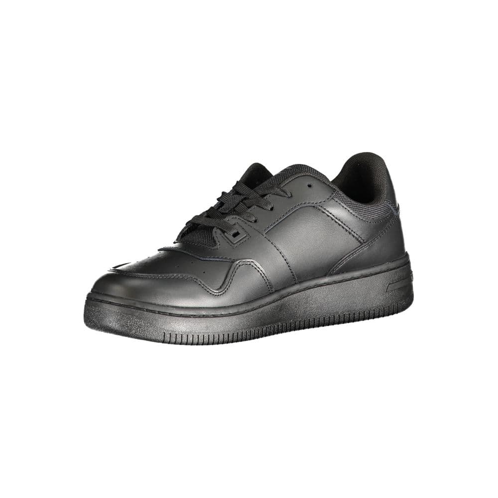 Tommy Hilfiger Black Leather Women Sneaker - 3